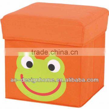 NON-WOVEN FOLDING KIDS FLOG STORAGE OTTOMAN