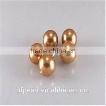 Half-drilled 10mm Round Shell Pearl Bead for Earrings or Pendent