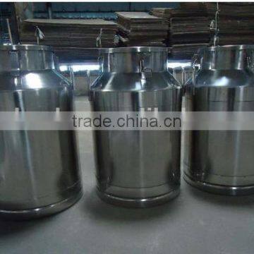 High quality mirror polished food sanitary 304 stainless steel milk can