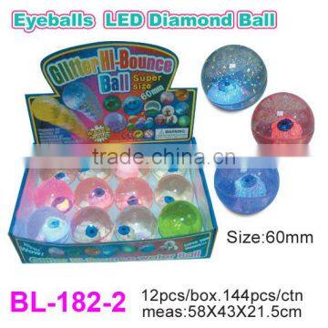 Promotional Glitter LED Flash Eyeballs/Hi Glitter Bounce Ball photo-3