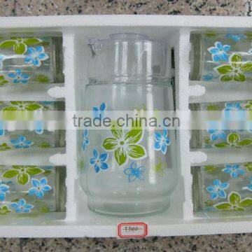 JK013 7pcs Glass Drinking Set With Printing photo-3