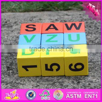 2016 New Design Educational Letters Wooden Blocks for Toddlers W14B071 photo-4