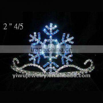 2016 Blue Rhinestone Snowflake Small Children Princess Crown HCC172-0001