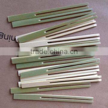 Eco-friendly double prong bamboo bbq stick/pick