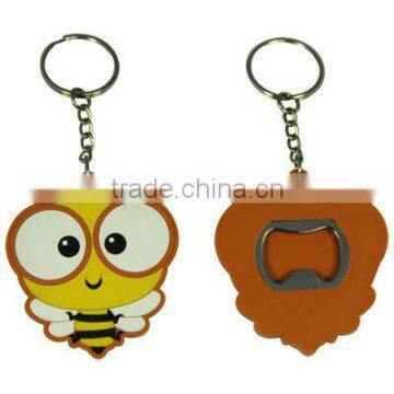 PVC bee keychains
