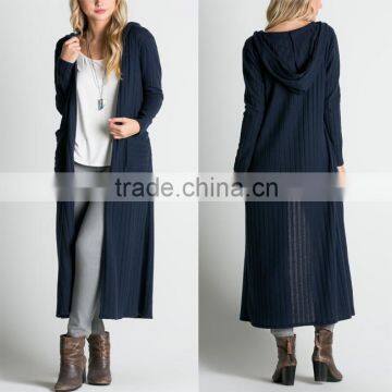 Long Length Duster Sweater Ladies Extra Long Sweep Style Blouse Clothing Navy Hooded Sweaters For Women Cardigan