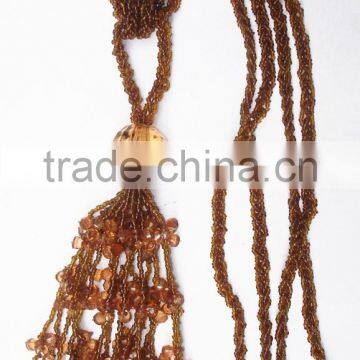 Beaded Tieback BTC111 Brown