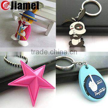 Promotion gifts cheap custom soft PVC cartoon character silicone keychain