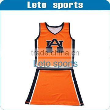 orange sublimation cheerleading uniform