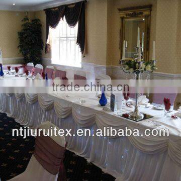 3m ,4m , 5m , 6m ,7.5m Length X75cm Height Shiny Beautiful Ice Silk With Swag Table Skirt photo-4