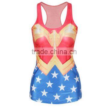 wholesale custom dye running singlets tops