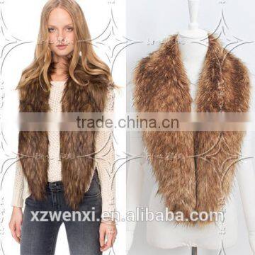 2015 fashion street snap hot style faux fur scarf shawl collars for woman