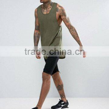 High Quality New Design Custom Green Color Gym Wear Comfortable 100% Cotton Fashion Men's Sport Tops photo-4