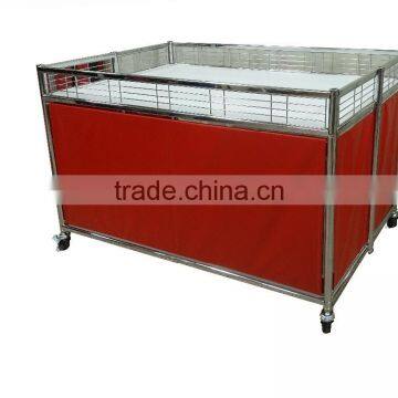 Aluminum metal food trolley cart promotion supermarket equipment