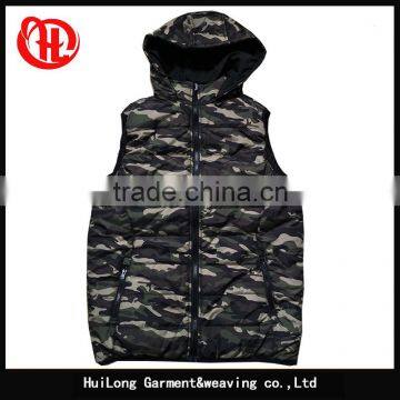 Custom army camo winter padded vest for men