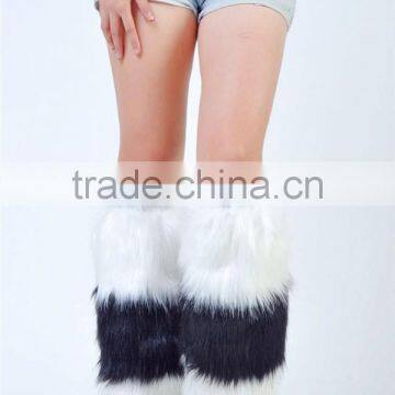 Black and White Heated Leather Lace Wholesale Baby Leg Warmers photo-3