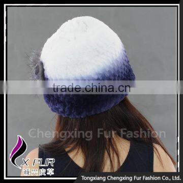 CX-C-246A High Quality Hot New Design Ladies Rex Rabbit Fur Hat photo-3