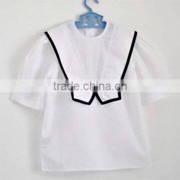 Design Clothing Manufacture in China Teen Girl Clothing Set With Navy Piping photo-2
