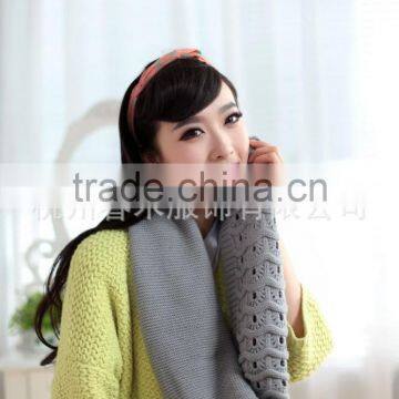 Factory Direct Sale Flat and Circle Computer Multicolor Stretch Knitted Scarf photo-3