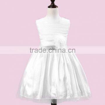 MGOO Stock Stain Baby Girl Dress Kids Flower Dress Children Birthday Party Dress 4 Different Colors China photo-4