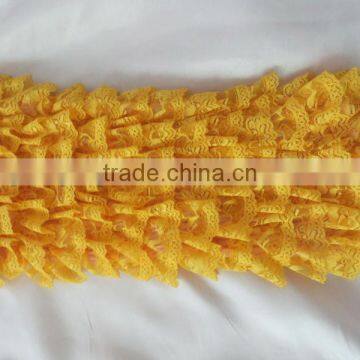 Cute Baby Yellow Lace Ruffles Petti Rompers Baby Girls Cheap Rompers Baby Lace Ruffles Rompers With Bows for Girls