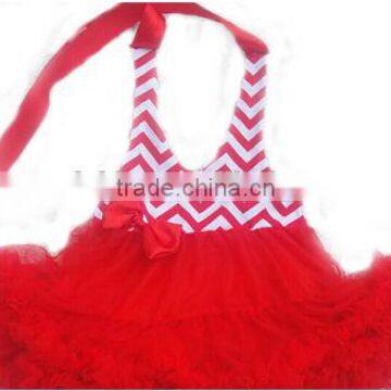 Toddler Babies Fluffy Red Chiffon Tulle Pettiskirts Backless Girls Tutu Dresses