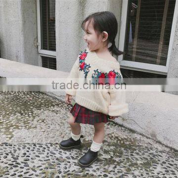 1-7 Years Wholesale 2017 New Fashion Winter Girls Woolen Knitted Embroidery Sweater Girls Cute Sweater photo-6