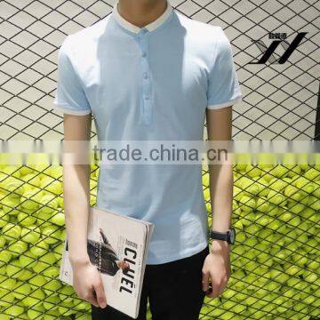Men Blank Color Polo Short Sleeve Shirt photo-5