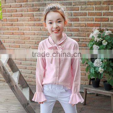 S17589A Girls Shirt Fashion Cotton Stripes Blouses photo-2