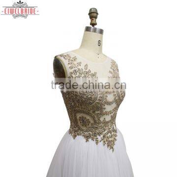 OEM Long Floor-length White A Line Wedding Dress photo-6