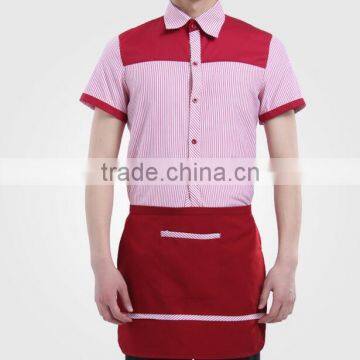 Restaurant Hotel Unisex Waiter Waitress Uniform Breathable Fabric Coffee Staff Work Uniform photo-3