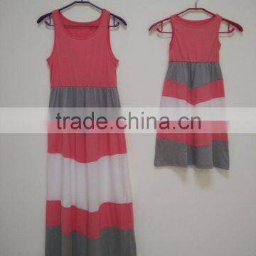 2017 Summer Matching Mother Daughter Dresses Clothes Long Maxi Dress Family Look Mommy and me Clothes Mom and Daughter Dress photo-5