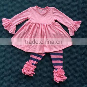 QL-370 light pink ruffle tunic and stripe icing pants persnickety baby clothes 2016