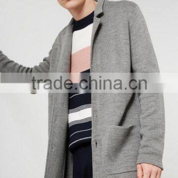 Best Selling Ordinary Gray Long Sweater Coat Cardigan for Men With Low Prices photo-3