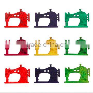 D&D Hot Sale 20pcs/lot Mixed Color Sewing Machine Pattern 2 Hole Wood Button For Sewing Scrapbooking Supplies 2*2.7cm