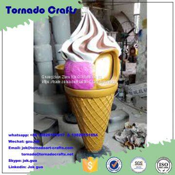 Tornado High Quality Giant Large Fake Ice Cream Cone Sculpture Model, Fiberglass Big Scale Decoration Display photo-2