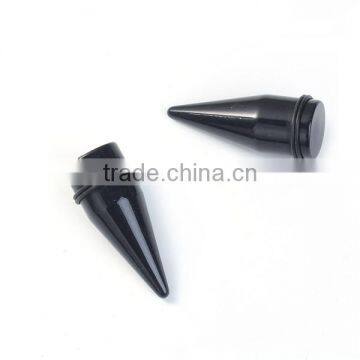 24mm Acrylic Ear Stretcher Expander Tapers Black Body Jewelry photo-3