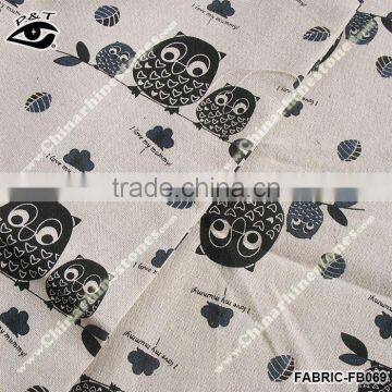 Night Owl Design 100% Linen Fabric Linen Fabric Wholesale Small Minimum Request photo-2