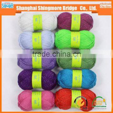 Hand Knitting Yarn Supplier Hot Sales Cheapest Price Blended Acrylic Polyester Lurex Yarn in High Quality photo-4