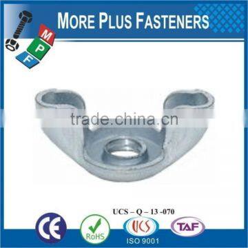 Made in Taiwan Brass Plated Coarse Thread Zinc Plating Steel Stamped Wing Nut photo-4