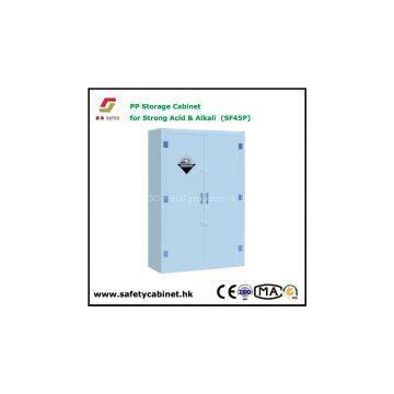 PP chemical storage cabinet for corrosive liquids