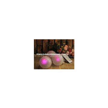 LED Battery Operated Glass Ball With On / Off Remote Control Flameless Candles 8 X 11 CM