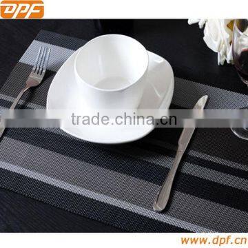 Rectangular 70% PVC 30%Polyester woven placemat