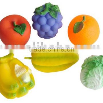 fruit and vegetable shapes squeeze sound toys