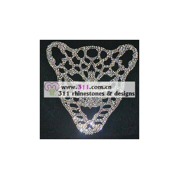311 Animal Leopard Hot-fix Heat Transfer Rhinestone Motif Design