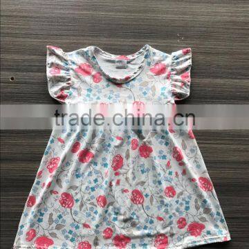 Wholesale Latest Frock Designs Baby Girls Floral Printed Remake Dress Girls Dress Names With Pictures