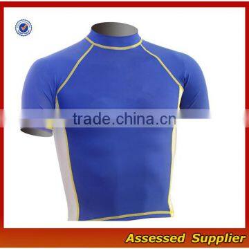 Custom Sportswear Manufacturer Compression Mens T- Shirts/Blue Rash Guards Wholesale---AMY164281