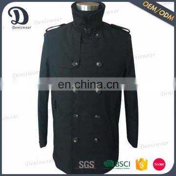 New design stand collar men rain coat