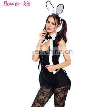 Factory Price Cheap Sexy Tuxedo Bunny Costume For Halloween