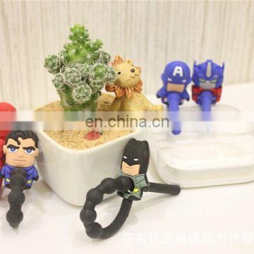 cheap wholesale the avengers alliance character silicone perforated cable wire organizer bobbin winder